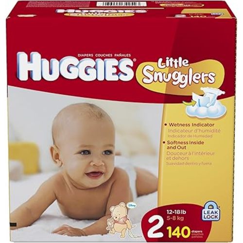 Huggies Little Snugglers Size 2 Giant Pack, 140 Count