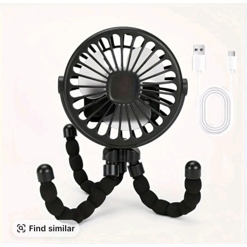 1pc Portable Mini Desk Fan with Adjustable Tripod, 360° Rotation & Strong Wind, 3 Speeds, USB Rechargeable, Hands Free for Office, Car, Camping, Travel, Outdoor Activities - TikTok Shop