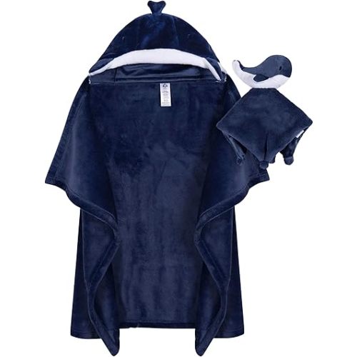 Gerber Baby Unisex Hooded Wearable Blanket & Security Blanket Set, Coastal Calm, One Size