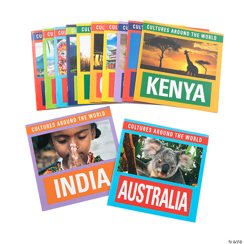 5 x 5 8 pg. Around the World Cardstock Readers - 12 Pc.