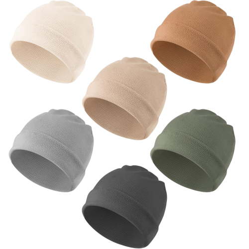 6 Pack Baby Newborn Hats Set for Unisex Infant Newborn Toddler Soft Beanie Hat for Boys Girls 0-6 Months