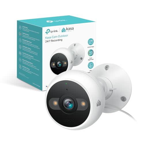 Kasa 2K+ Outdoor Wired Security Camera, KC420WS | 24/7 Recording, 2-Way Audio, Siren, Starlight Color Night Vision, Subscription-Free Local Storage or Optional Cloud