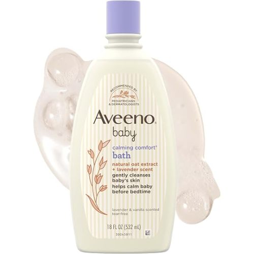 Aveeno Baby Calming Comfort Bath, Body & Hair Wash, Tear Free, 18 fl. oz
