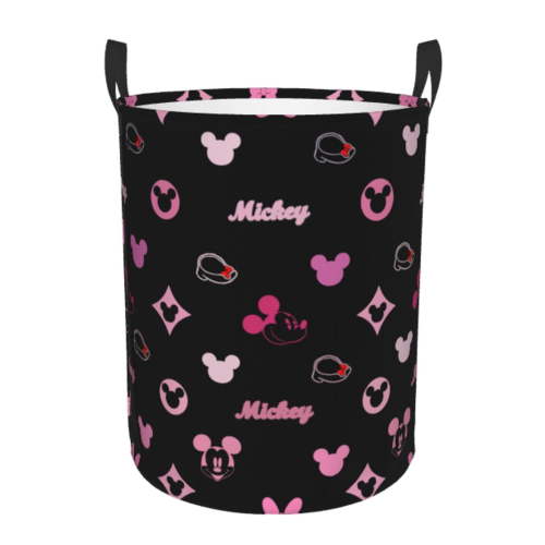 Mickey Foldable Laundry Hamper Waterproof Storage Basket with Handle for Toy Collection Bedroom Bathroom Living Room(Medium)