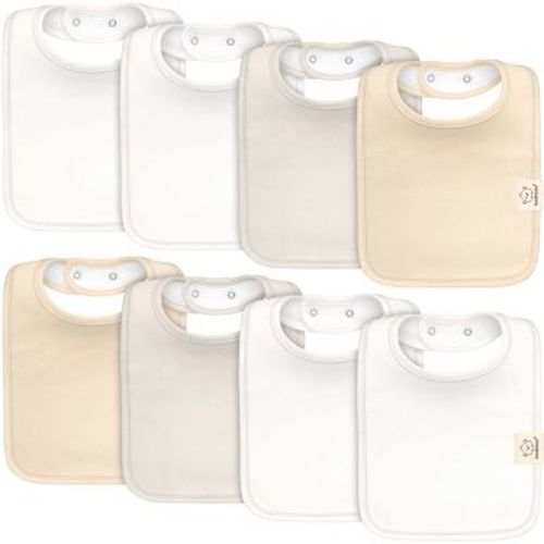 KeaBabies 8-Pack Organic Baby Bibs for Toddler Boys and Girls, Baby Drooling and Teething Bibs for Baby Girls, Boys (Purest)