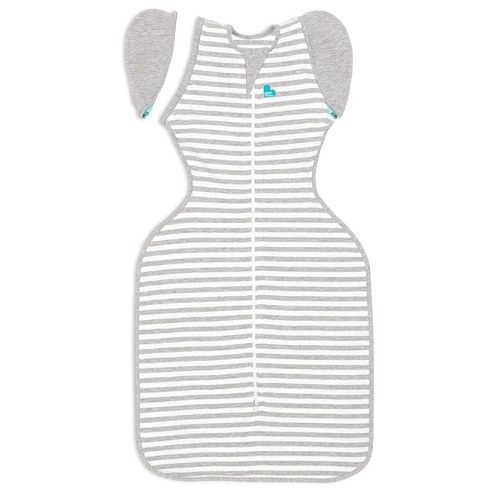 Love to Dream Swaddle Up Transition Swaddle, Patented Zip-Off Wings, Gently Help Baby Transition from Being Swaddled to Arms Free When Showing Signs of Rolling, 1.0 TOG, 13-19 lbs, Gray