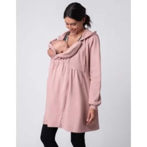 Shelby | Pink 3 in 1 Maternity & Babywearing Hoodie Tunic