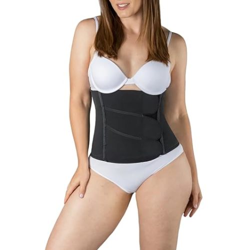 MISTY PHASES Postpartum Belly Wrap Support Belt, Belly Band Wrap For Recovery, Postpartum Fajas Abdominal Binder For Women (Black, Medium)