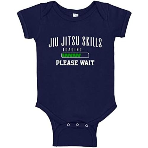 The Shirt Den Jiu Jitsu Skills Loading Please Wait Baby Bodysuit One Piece 6 mo Navy Blue
