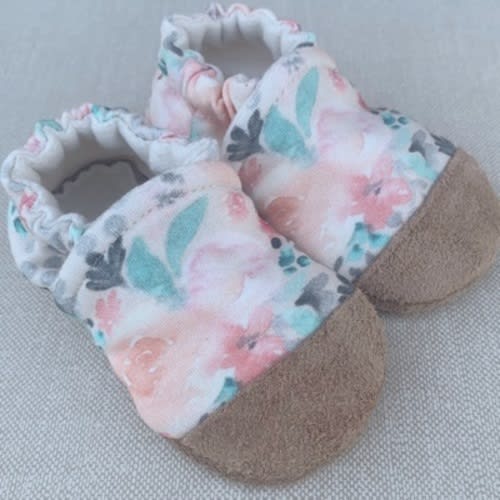 0-3 mo or 12-18 mo Watercolor Floral, ORGANIC