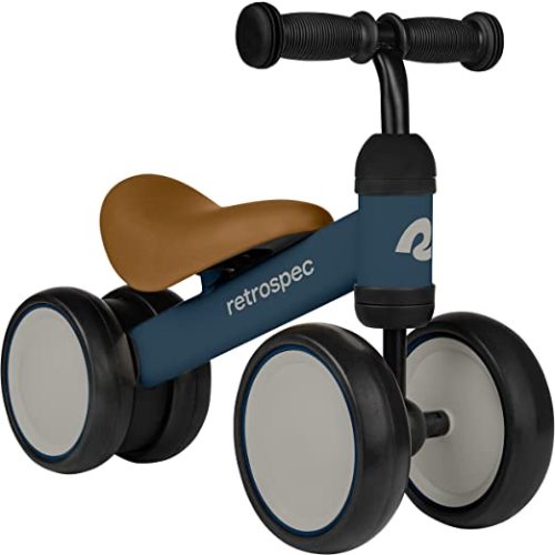 Retrospec Cricket Baby Balance Bike, 4-Wheel Ride-On Toy for Ages 12-24 Months – First Bike & Toddler Bike for 1 Year Old Boys & Girls, First Birthday Gift