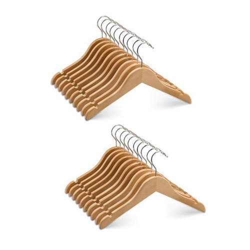 Wooden Children's/Children's Hangers (20 Pack) Smooth and Wooden Baby/Parenting Hangers-12.5 Inch-Space Saving