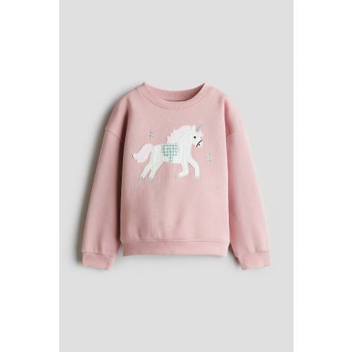 MOTIF-DETAIL BRUSHED-INSIDE SWEATSHIRT