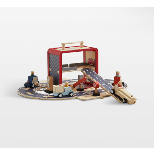 Wonder & Wise by Asweets Wooden Toddler Garage with Cars Toy