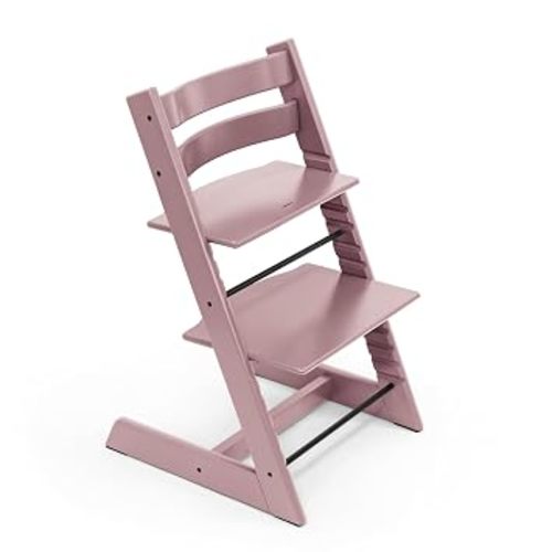 Stokke Tripp Trapp Chair, Adjustable Wooden High Chair, Heather Mauve
