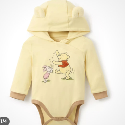 Winnie the Pooh and Piglet Hooded Bodysuit for Baby | Disney Store
