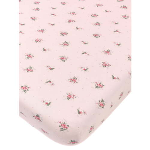 Modern Moments by Gerber Baby Neutral Super Soft Fitted Crib Sheet, Roses, One Size