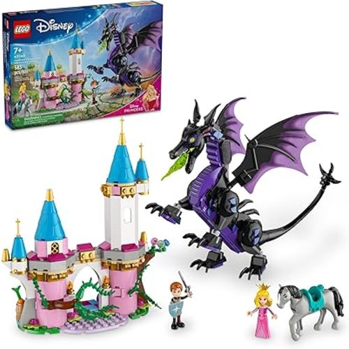 LEGO Disney Princess Maleficent’s Dragon Form Building Set for Kids and Sleeping Beauty Fans, Disney Princess Figure, Castle Toy, Fun Gift Idea for Girls and Boys Ages 7 Plus Who Love Aurora, 43240