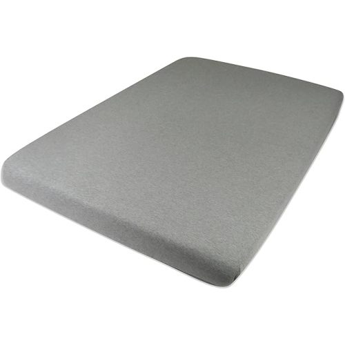 HonestBaby Unisex-Baby Fitted Mini Crib Sheets Set Standard Mattress, 100% Organic Cotton Baby Boys, Girls, Neutral, 2 Pack - Bright White, One Size