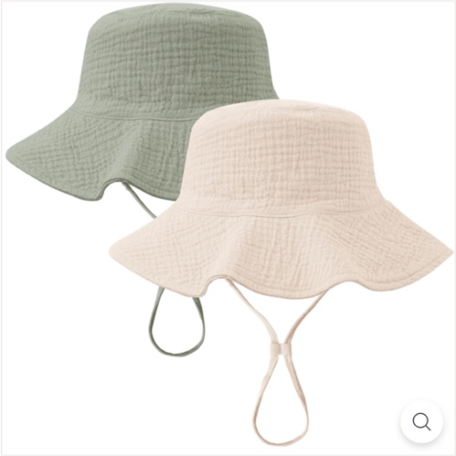2 Pack Muslin Baby Sun Hat