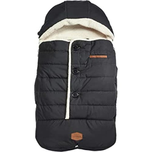 JJ Cole Bundle Me Winter Toddler Car Seat Cover and Bunting Bag — Urban — Black — Weather Resistant Baby Carrier Cover — Winter Baby Essentials