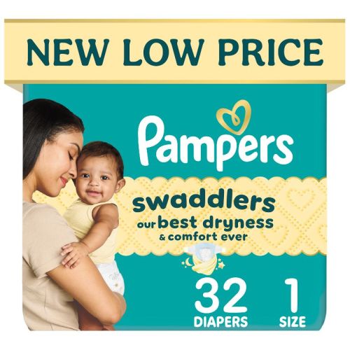 Pampers Swaddlers Sensitive Disposable Diapers - Size 1 - 32ct