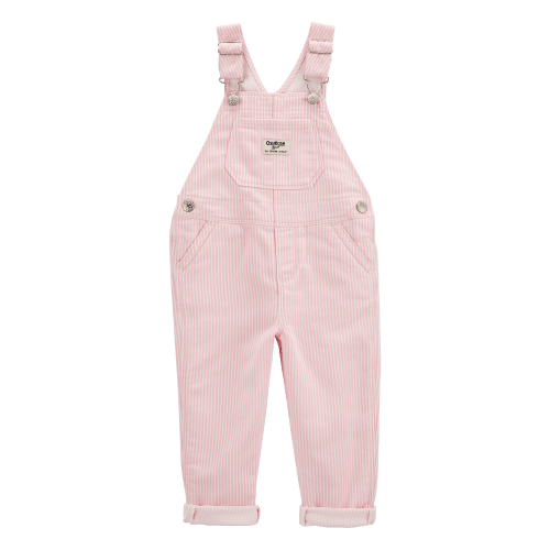 Toddler Knit Denim Hickory Stripe Overalls - Pink - OshKosh B'gosh | Carter's