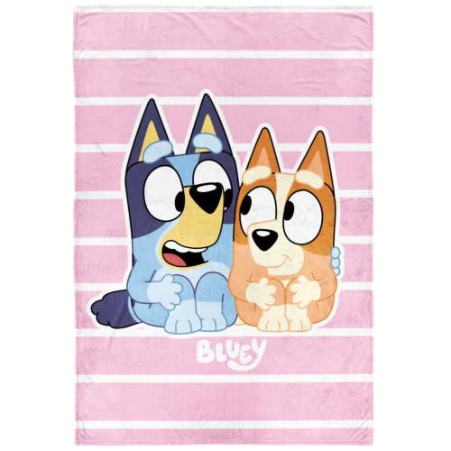 Bluey Kids Twin/Full Blanket, 62 x 90, Microfiber, Pink, BBC