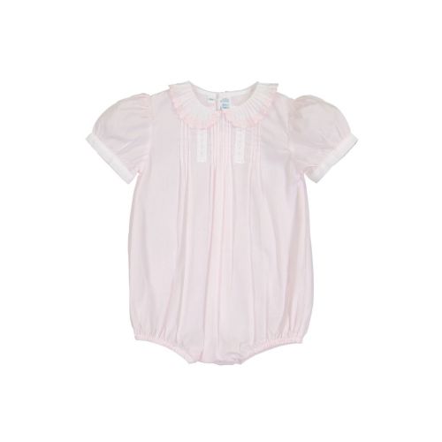 Pink Vintage Scalloped Collar Romper