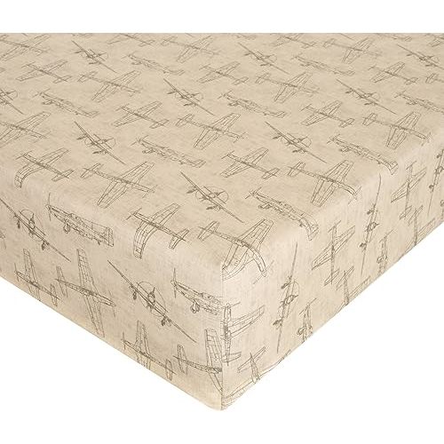 Airplanes Crib Sheet Fitted 28"x52"x8" Nursery Standard
