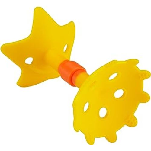 Innobaby Original Teethin Smart EZ Grip Star Teether and Sensory Toy for Babies and Toddlers. BPA Free Teether Yellow