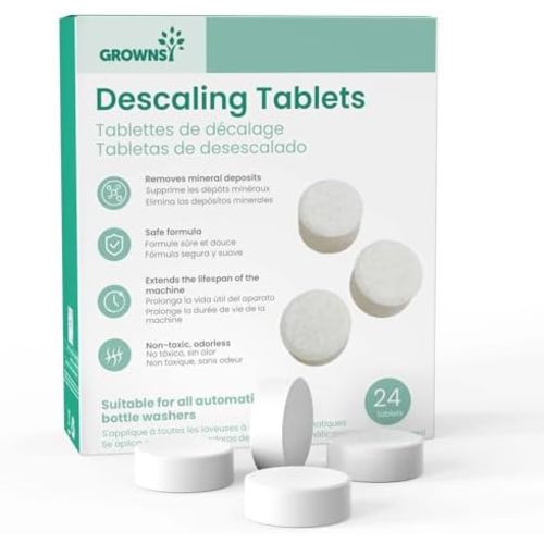 GROWNSY Descaling Tablets for All Bottle Washer 24 Count, Remove Limescale