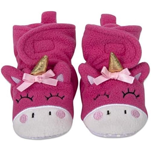 Cozy Fleece Baby Booties- Sherpa Baby Crib Booties Soft Soled Winter Shoes Unisex Fleece Booties Baby Boy, Baby Girl 0-6 Months