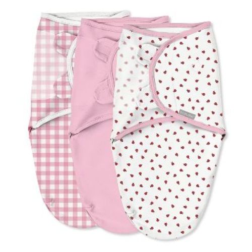 SwaddleMe by Ingenuity Original Swaddle Wrap - Ladybug Picnic - S/M - 0-3 Months - 3pk