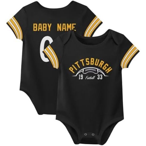 KREDE Baby Clothes Unisex Bodysuit Personalized Custom Baby Name Number for Baby Boy Girl