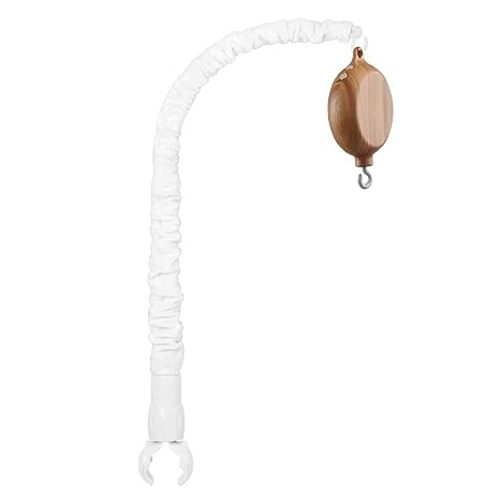 23 in Baby Mobile arm with 12 Lullabies Music Box，Crib Mobile arm with Cloth Cover,Mobile Holder for Crib-White
