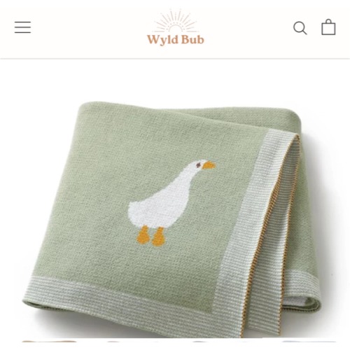 Goose Knitted Blanket