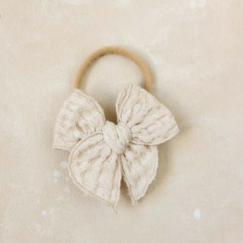 Mini Fleur Bow Headband // Celeste