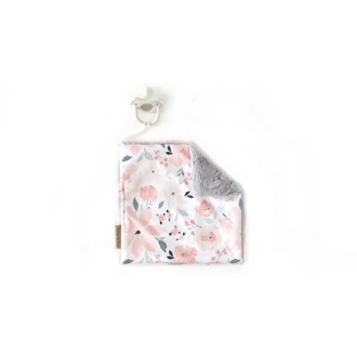 Pink Floral Binky Blanket, Pacifier Holder, Binky Holder, Pacifier Lovey, Lovie, Floral Pacifier Clip, Binky Clip, Paci Holder, Binky Lovey