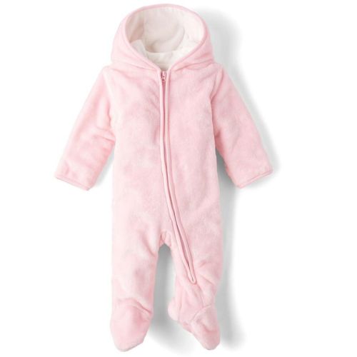 The Children's Place Baby Girls Long Sleeve Faux Fur Microfleece Lined Bunting