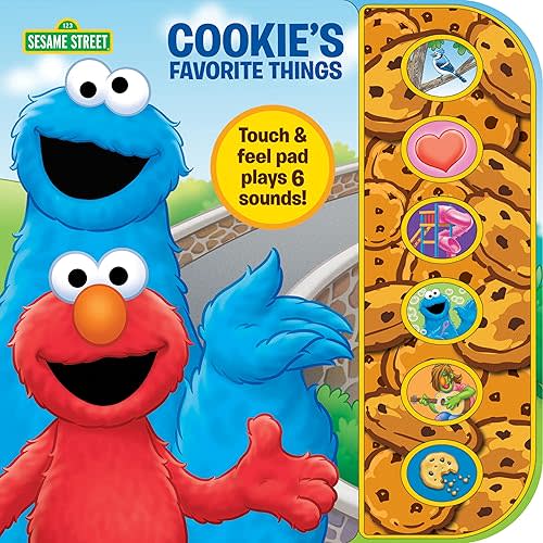 Sesame Street - Cookie’s Favorite Things - Touch & Feel Textured Sound Pad for Tactile Play - Elmo, Cookie Monster, and More! – PI Kids Board book – Sound Book, July 1, 2022