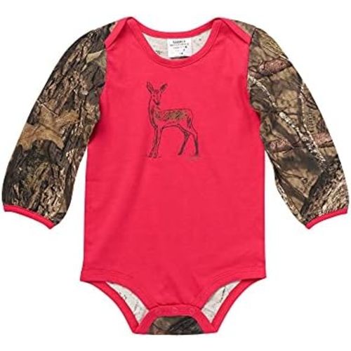 Carhartt baby-girls Knit Long Sleeve Henleyneck Bodysuit