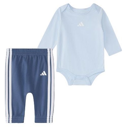 Baby Boy adidas 2-Piece Long Sleeve Bodysuit & Elastic Waistband Pant Set