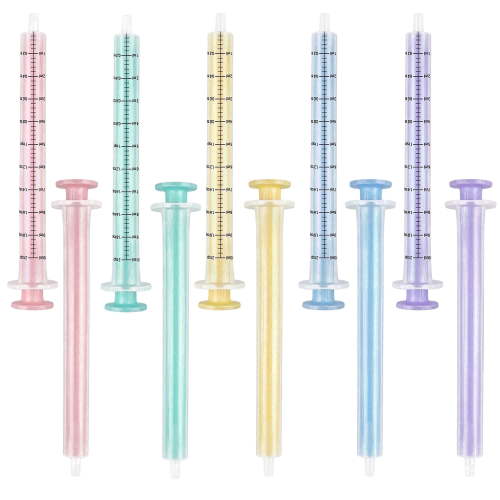 Gufastore Baby Medicine Dispenser Oral Syringe Plastic Without Needle Leak Proof Dosing Tools Multicolor 10 pack 10ml