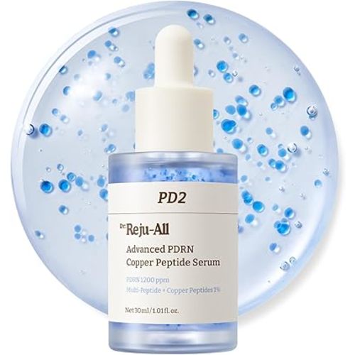 Dr.Reju-All Advanced PDRN Copper Peptide Serum – GHK-Cu with PDRN Serum for Face – Copper Peptides for Firming & Skin Elasticity – with Hyaluronic Acid & Hydrolyzed Collagen Peptides – 1.01 Fl Oz