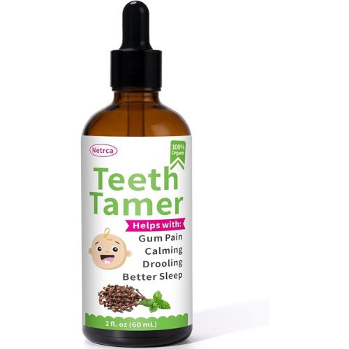 Earthly Teeth Tamer, Teething Relief, Support Gums Discomfort, Calm, Better Sleep, Drooling, Taste & Smell Good, Natural Herbal Ingredients, 2 oz