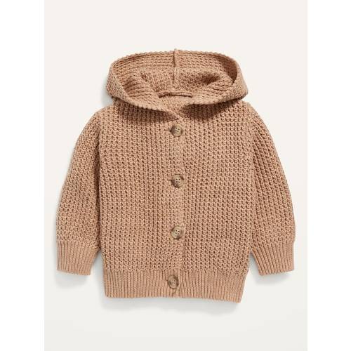 Hooded Button-Front Knit Cardigan for Baby