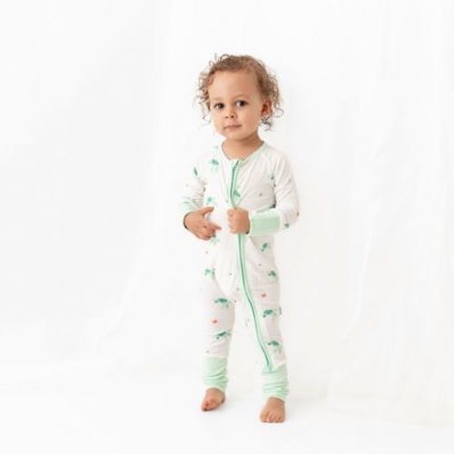 Bamboo Little Soft Baby Convertible Romper Turtle 3-6m