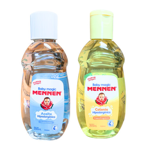 Mennen Baby Magic Hypoallergenic Combo – Baby Oil & Cologne Set (2 x 200mL) Mennen Colonia y Aceite