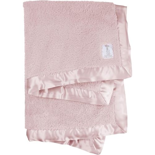 Little Giraffe Chenille Baby Blanket – 29x35” Soft Chenille with Satin Trim, Dusty Pink | Ultra-Soft, Gentle & Safe, Lightweight & Breathable for Newborns & Toddlers
